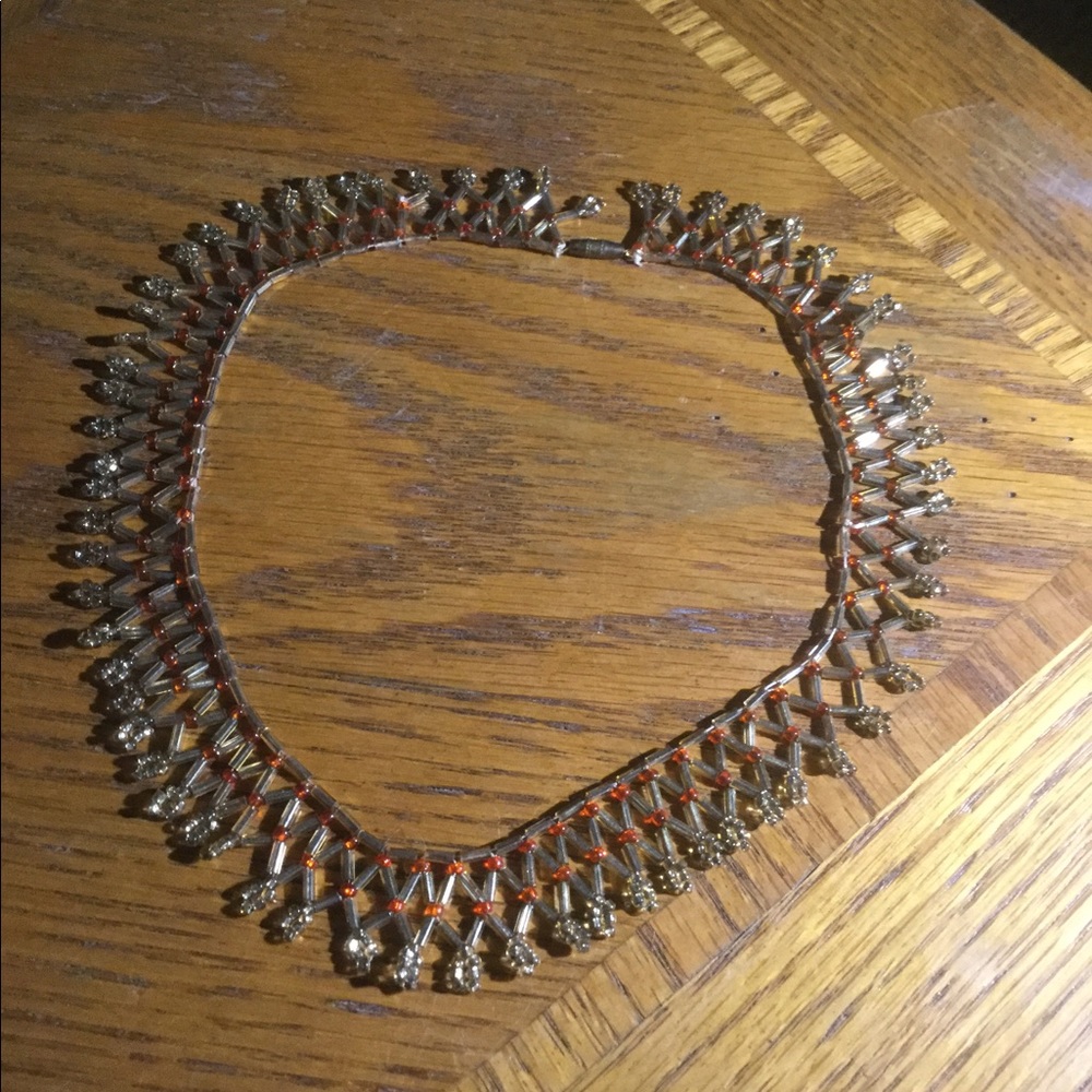 Vintage beaded collar necklace